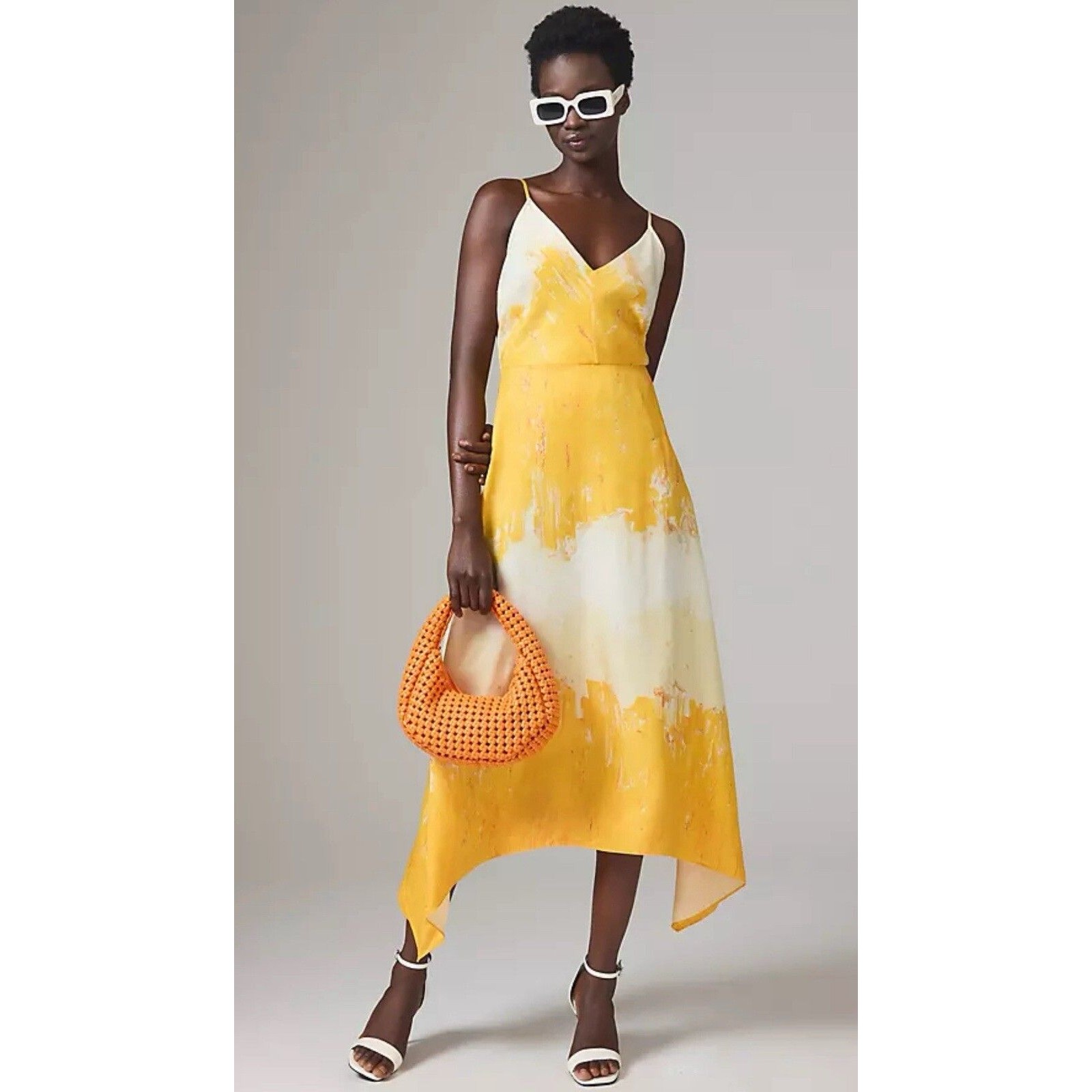 Anthropologie Hope For Flowerstracy Reese Slip Dress Preppy Vacay Medium New